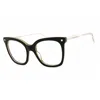 Polaroid Core Ladies Black Rectangular Eyeglass Frames Pldd507