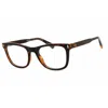 Polaroid Core Ladies Brown Rectangular Eyeglass Frames Pldd511