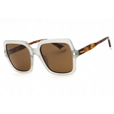 Polaroid Core Ladies Green Rectangular Sunglasses Pld4165sx In ["green"]