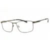 Polaroid Core Men's Silver Tone Rectangular Eyeglass Frames Pldd534g