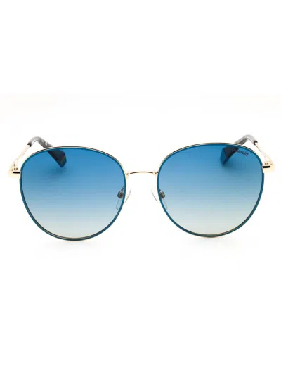 Polaroid Core Metal Round Unisex Sunglasses In Blue