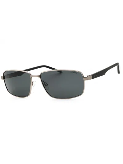 Polaroid Core Pld 241/s Rectangular Metal Men's Sunglasses With Polarized Lenses In Gray