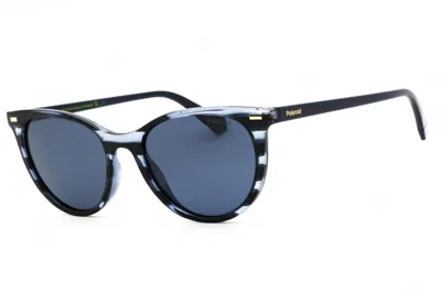 Polaroid Core Pld 4107/s 0jbw C3 Blue Tortoise/blue Polarized In White