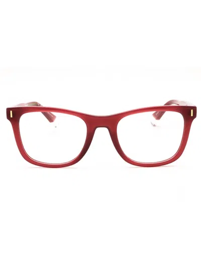 Polaroid Core Pld D511 Eyeglasses In 08cq 00 - Frosted Cherry Red/clear Demo Lens