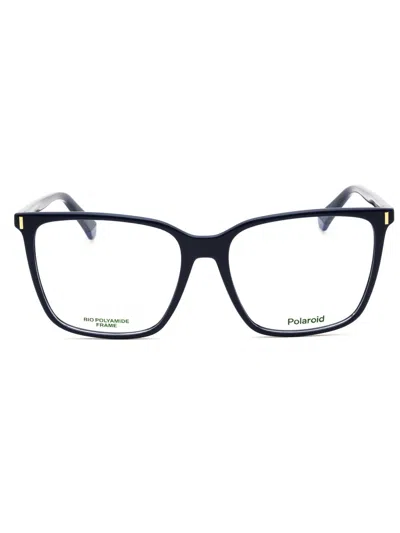 Polaroid Core Pld D537 Eyeglasses In 0pjp 00 - Blue/clear Demo Lens