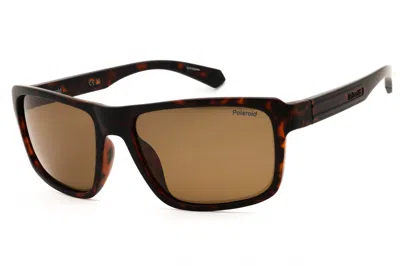 Polaroid Core Pld2158s Polarized Rectangular Sunglasses In Brown