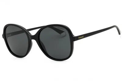 Polaroid Core Pld4136s Polarized Oval Sunglasses In Black