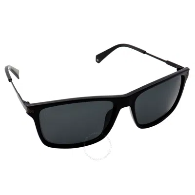Polaroid Core Polarized Grey Rectangular Men's Sunglasses Pld 2063/s 0003/m9 58 In Black
