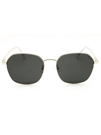 Polaroid Core Premium Oval Metal Sunglasses For Men In Black