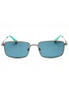 Polaroid Core Rectangular Metal Unisex Sunglasses In Blue