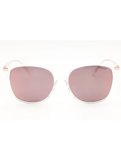 Polaroid Core Rectangular Unisex Sunglasses In Pink