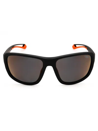 Polaroid Core Sleek Rectangular Sunglasses For Every Occasion In Black