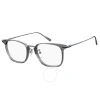 Polaroid Demo Rectangular Men's Eyeglasses Pld D384/g 0xw0 51 In Blue / Grey