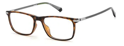 Polaroid Demo Rectangular Men's Eyeglasses Pld D458/g 0086 54 In Black