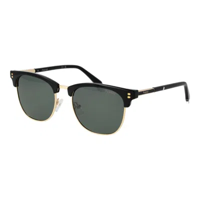 Polaroid Gold Metal Sunglasses In Black