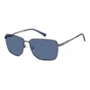 Polaroid 62mm Polarized Oversize Square Sunglasses In Matte Dark Ruth/blue Polar