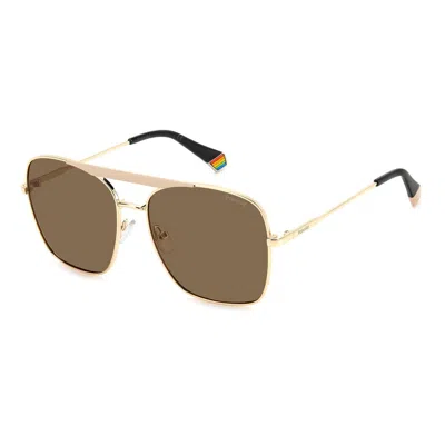 Polaroid Gray Metal Sunglasses In Grey