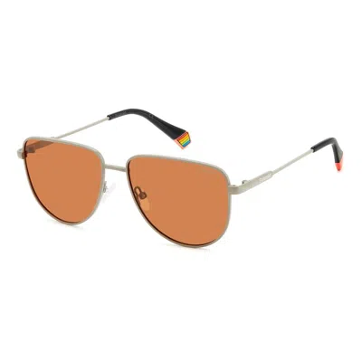 Polaroid Gray Metal Sunglasses In Grey