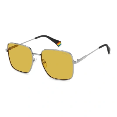 Polaroid Gray Metal Sunglasses In Grey
