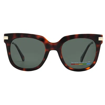 Polaroid Green Cat Eye Ladies Sunglasses Pld 6180/s 0086/uc 51 In Brown
