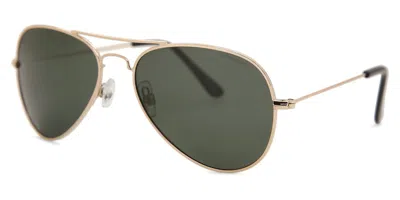Polaroid Green Pilot Men's Sunglasses Pld 4213/s 000u/h8 58 In ["green","gold Tone"]