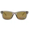 Polaroid Grey Gold Multilayer Square Unisex Sunglasses Pld 6206/s 010a/lm 51 In Gray