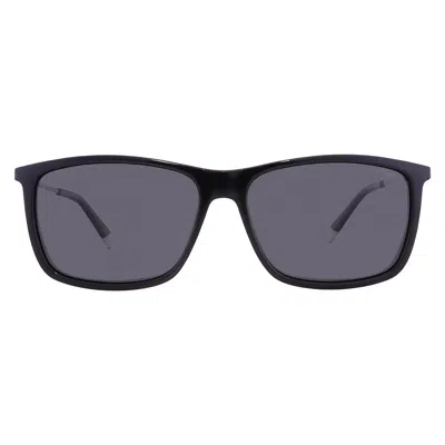 Polaroid Grey Rectangular Men's Sunglasses Pld 4130/s/x 0807/m9 59 In Black