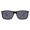 Polaroid Grey Rectangular Men's Sunglasses Pld 4130/s/x 0807/m9 59 In Black