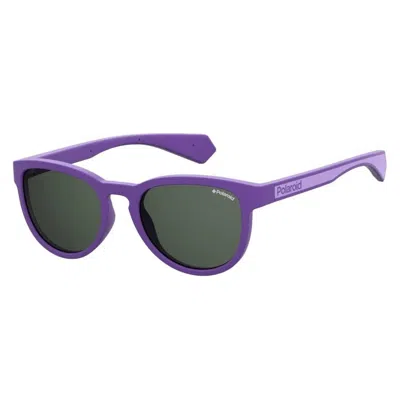 Polaroid Grey Round Kids Sunglasses Pld8030/s 0b3v M9 In Purple