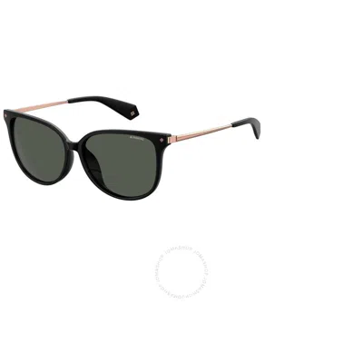 Polaroid Polarized Grey Square Ladies Sunglasses Pld 4076/f/s807m9 58 In Black