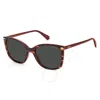 Polaroid Grey Square Ladies Sunglasses Pld 4108/s 00uc/m9 55 In Red   / Grey