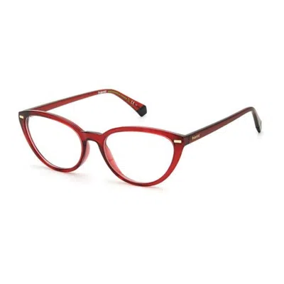 Polaroid Ladies' Spectacle Frame  Pld-d432-c9a  53 Mm Gbby2 In Red