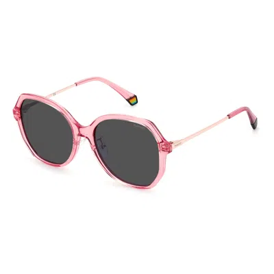 Polaroid Ladies' Sunglasses  Pld-6177-g-s-35j-m9  57 Mm Gbby2 In Pink