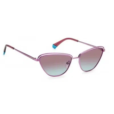 Polaroid Ladies' Sunglasses  Pld4102s  55 Mm Gbby2 In Pink