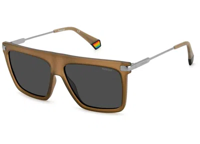 Polaroid Men's 58mm Matte Brown Sunglasses
