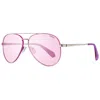 Polaroid Gray Metal Sunglasses In Pink