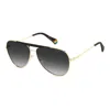 Polaroid Black Metal Sunglasses In Black