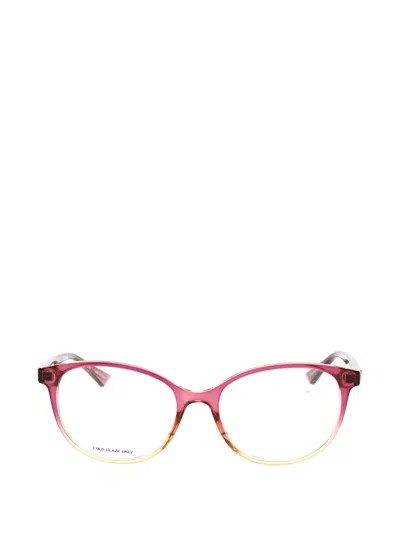 Polaroid Oval-frame Glasses In Pink