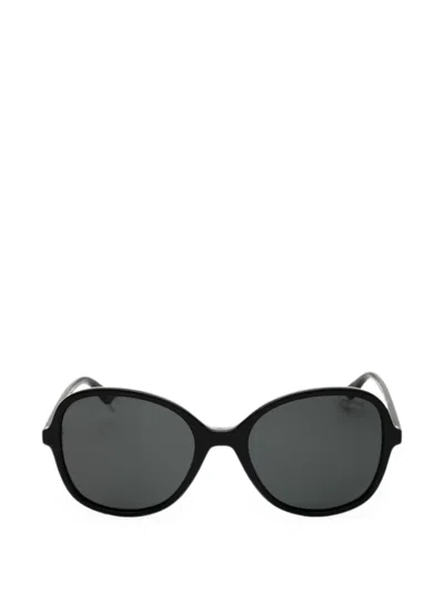 Polaroid Oval-frame Sunglasses In Black