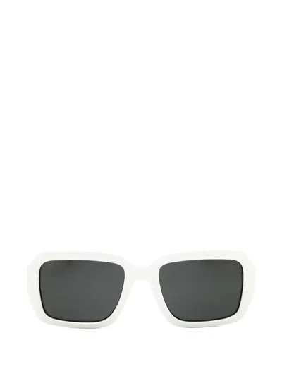 Polaroid Oversized Rectangle-frame Sunglasses In White