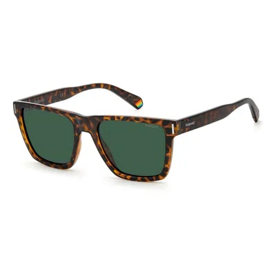 Polaroid Plastic Men's Sunglasses In Brown
