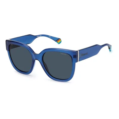 Polaroid Plastic Women's Sunglasses In Blue
