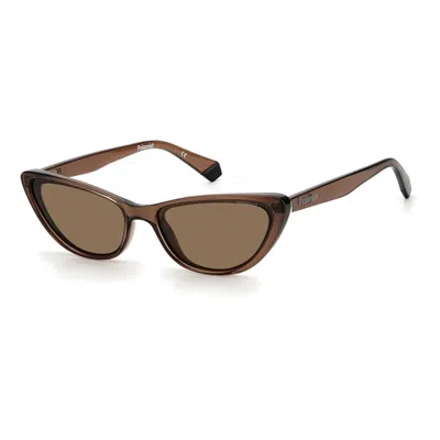Polaroid Plastic Women's Sunglasses In Brown