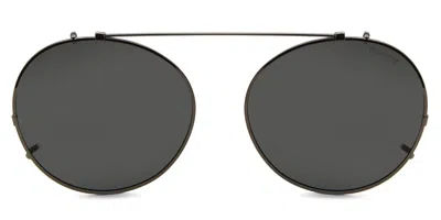 Polaroid Pld 2000/c-on Clip-on Only Polarized Kj1/y2 Men's Sunglasses Grey Size 52 In Gray