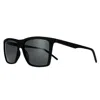 Polaroid Pld 2050/s 807 M9 Unisex Rectangle Sunglasses In Black