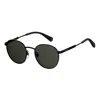 Polaroid Pld 2053/s 807 M9 Unisex Panthos Sunglasses In Black