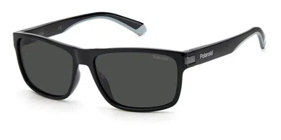 Polaroid Pld 2121/s 08a/m9 Occhiali Da Sole Neri Per Uomo In Black