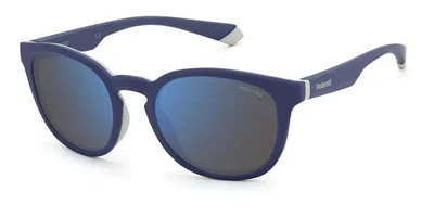 Polaroid Pld 2127/s Xw0/5x Men's Sunglasses Blue Size 52 In Gray