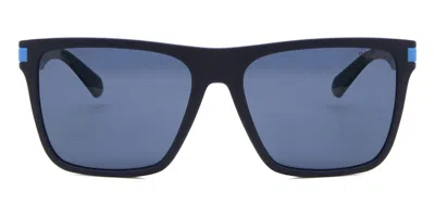 Polaroid Pld 2128/s Polarized Fll/c3 Men's Sunglasses Blue Size 55