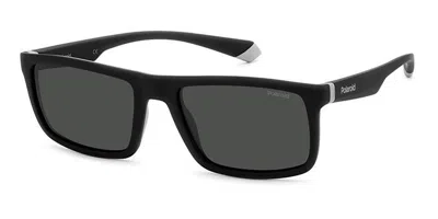 Polaroid Pld 2134/s 08a/m9 Men's Sunglasses Black Size 56 In Gray